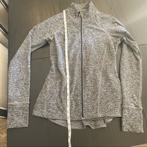 Beyond yoga super soft brushed cotton zip up with ruffle detail on back - Picture 1 of 4